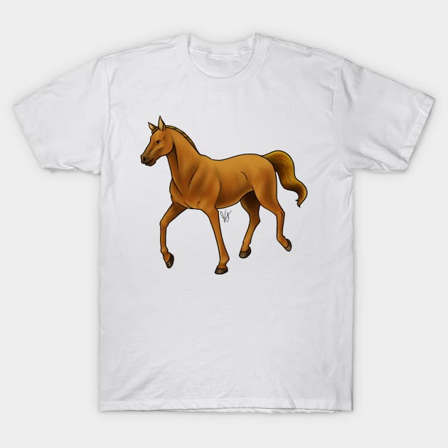 Horse - Thoroughbred - Chestnut T-Shirt by Jen's Dogs Custom Gifts and Designs